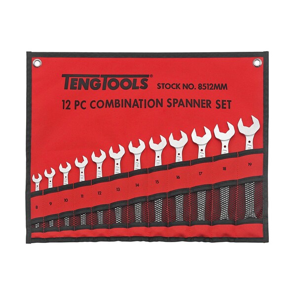12 Piece Anti Slip Metric Combination Wrench Set (8MM-19mm) - 8512MM